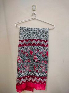 Floral Print Kurta Size XL With Dupatta