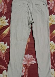 Beige Casual Pants