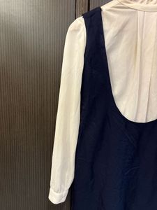 Navy Maxi Dress with Blouse