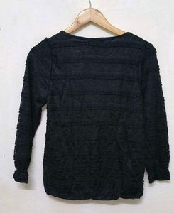 Trendy New  Elegant Black Lace Top