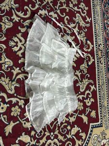White Ruffled Mini Skirt