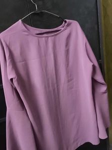Dusty Rose Button Sleeves Top