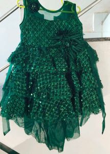 Green Up And down Frock