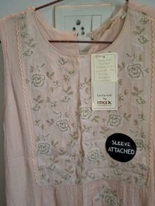 Peach Embroidered Dress
