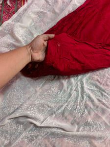 Maroon Embroidered Kurta (women's)