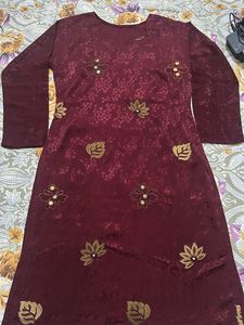 Maroon Kurta Set
