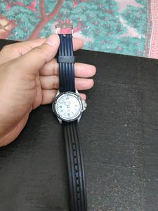 SF Quartz Analog White Dial Watch for Men-NS7930PP