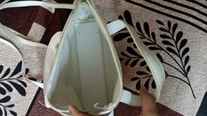 White Sling Bag With Extra Space