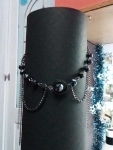 Black Beaded Necklace