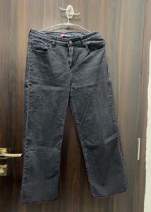 Fabed Black High Waist Wide Leg Denims