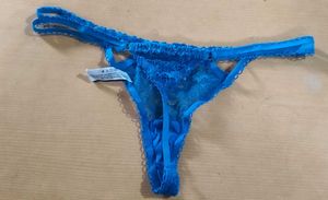 Blue Lace Thong