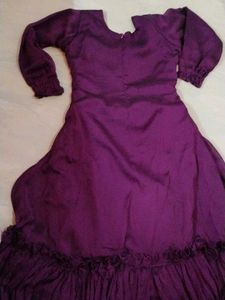 Fishcut Elegant Purple Colour Gown