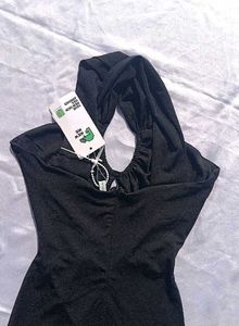 Brand New (Newme) Black Cutout Ruched Dress