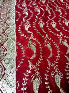 Elegant Maroon &amp; Gold✨ Saree