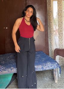 Semi Formal Black Wide Leg Pants