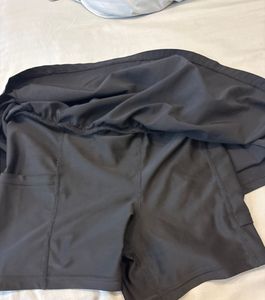 Black skirt with shorts underneath