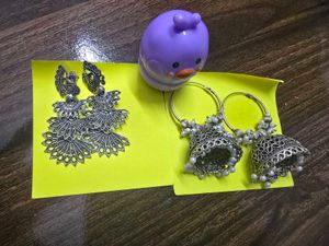 Statement Earrings(with A Cute Purple Lipbalm)