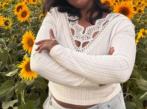 Elegant White Lace Top