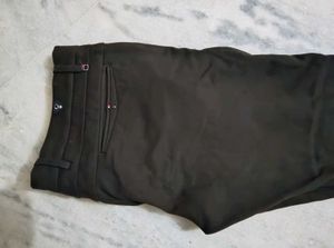 Men Black Stretchable Pants Trousers