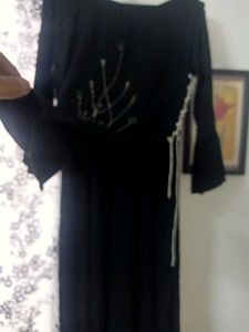 Women&#39;s Black Printed Kurti