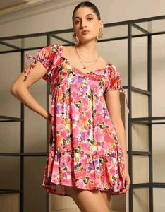 Shein sweetheart neck Puff Sleeve mini dress