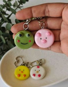 2× Kawaii Animal Keychains