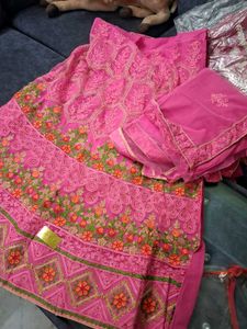 Pink Embroidered Lehenga Choli
