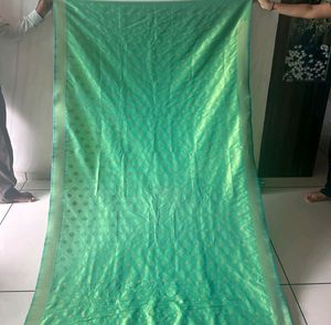 Sea Green Banarasi Saree