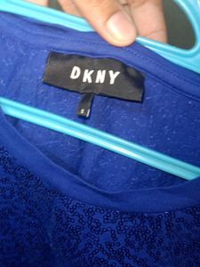DKNY Blue Sequin T-Shirt