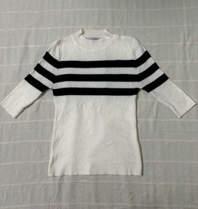 Striped Knit Stretchable Top