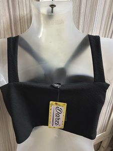 Black Lace-Up Corset Top