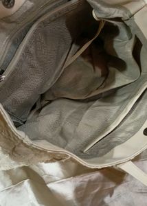 Ivory Quilted Tote Bag