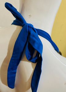 Blue Halter Bikini Top