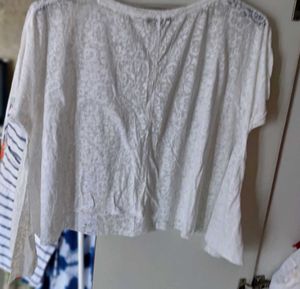 White Printed Top