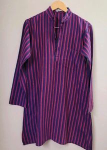 Khadi Striped Purple Kurta