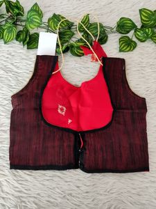 Red Printed Ethnic Skirt With Blouse ( Girls)