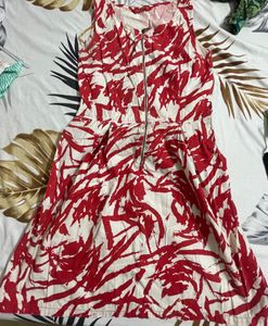 A Cute Red &amp; White Short Dress From Latin Quarter