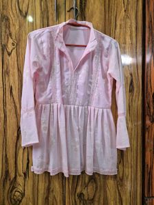 Pink Floral Tunic Top