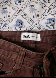 Brown Wide Leg Jeans