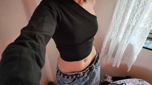 Chic One-Shoulder Black Top