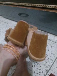 Embellished Gold Slides