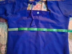 Blue Embroidered Sharara Suit XXL.