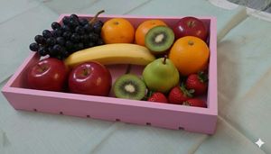 Pink Wooden Tray