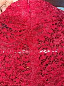 Vero Moda Red Lace Party top M/38