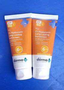 Combo of The Derma Co 1% Hyaluronic Sunscreen
