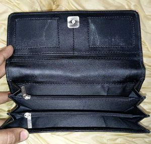 Zoofly Black Synthetic Leather Clutch