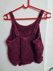 Embroidered Purple Tank Top