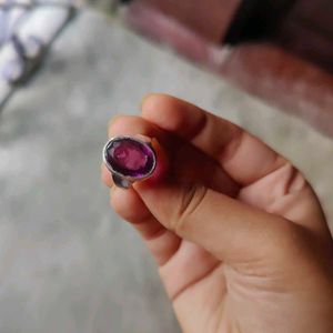 Amethyst Stone Silver Ring