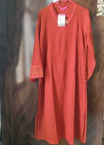 Elegant Rust Kurta Set
