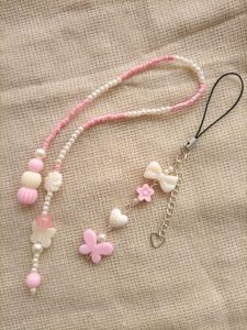 Phone Charm + Beaded Bookmark 💗🌷✨